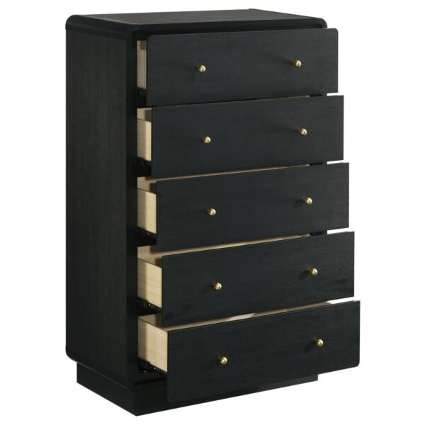 Cavelle 5-drawer Chest of Drawers Black