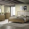 Amsbury 59-inch Upholstered Queen Bed Nutmeg