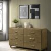 Amsbury 6-drawer Dresser Cabinet Nutmeg