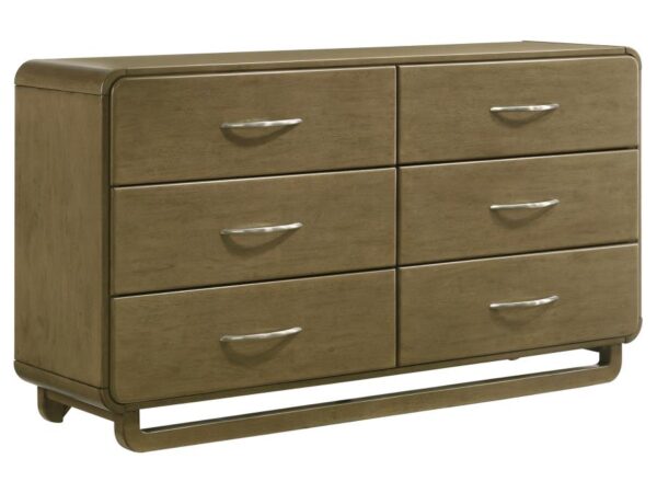 Amsbury 6-drawer Dresser Cabinet Nutmeg
