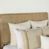 Arini Rattan Queen Panel Bed Sand Wash and Natural Cane