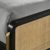 Arini Rattan California King Panel Bed Black and Natural