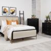 Arini 56-inch California King Panel Bed Cream and Black