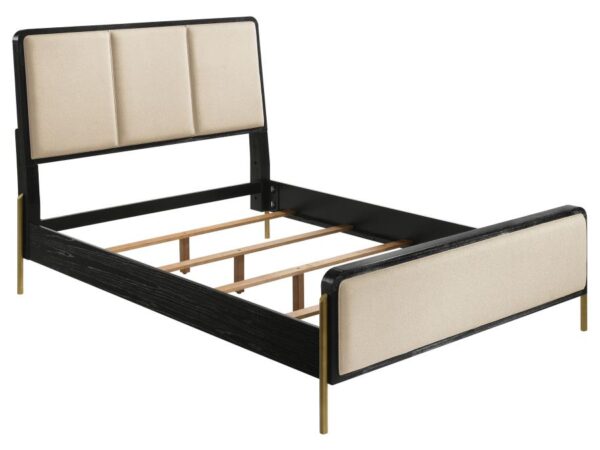 Arini 56-inch Queen Panel Bed Cream and Black