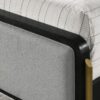 Arini Upholstered Queen Panel Bed Black and Grey