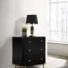 Arini 3-drawer Nightstand Black