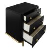 Arini 3-drawer Nightstand Black