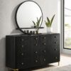 Arini 8-drawer Dresser with Mirror Black
