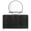 Arini 8-drawer Dresser with Mirror Black