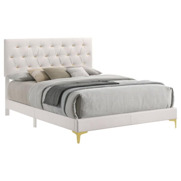 Kendall Upholstered Eastern King Panel Bed White