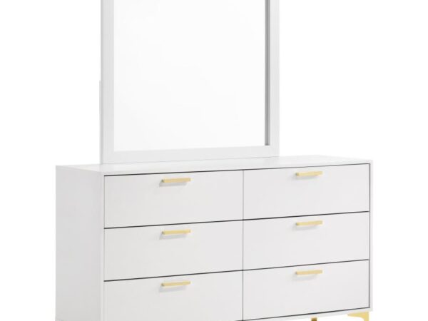 Kendall 6-drawer Dresser with Mirror White