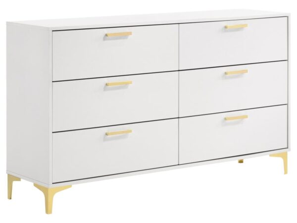 Kendall 6-drawer Dresser White