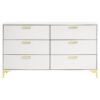 Kendall 6-drawer Dresser White