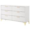 Kendall 6-drawer Dresser White