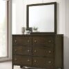 Wilkes 6-drawer Dresser and Mirror Dark Cocoa