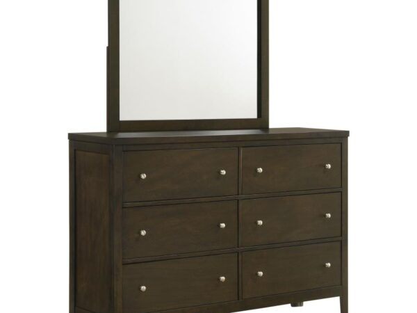 Wilkes 6-drawer Dresser and Mirror Dark Cocoa