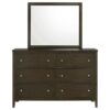 Wilkes 6-drawer Dresser and Mirror Dark Cocoa