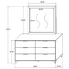 Kendall 6-drawer Dresser with Mirror Black