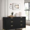 Kendall 6-drawer Dresser Black