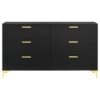 Kendall 6-drawer Dresser Black