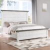 Lilith Wood Eastern King Panel Bed Distressed White