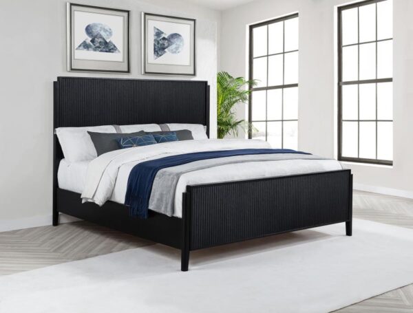 Brookmead Wood California King Panel Bed Black