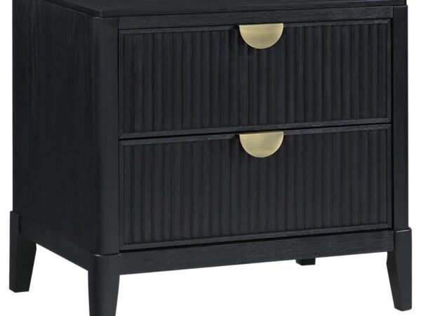 Brookmead 2-drawer Nightstand Black
