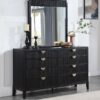 Brookmead 8-drawer Dresser with Mirror Black