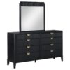 Brookmead 8-drawer Dresser with Mirror Black