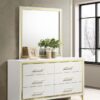 Lucia 6-drawer Dresser with Mirror White