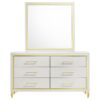 Lucia 6-drawer Dresser with Mirror White