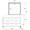 Lucia 6-drawer Dresser with Mirror White