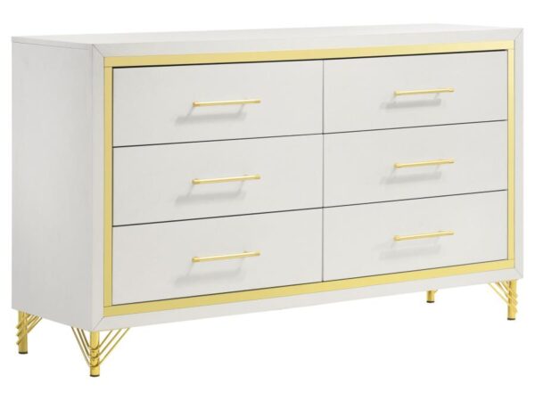 Lucia 6-drawer Dresser Cabinet White