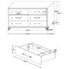 Lucia 6-drawer Dresser Cabinet White