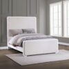 Anastasia Upholstered Eastern King Panel Bed Pearl White