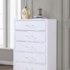 Anastasia 5-drawer Bedroom Chest Pearl White