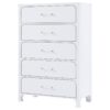 Anastasia 5-drawer Bedroom Chest Pearl White