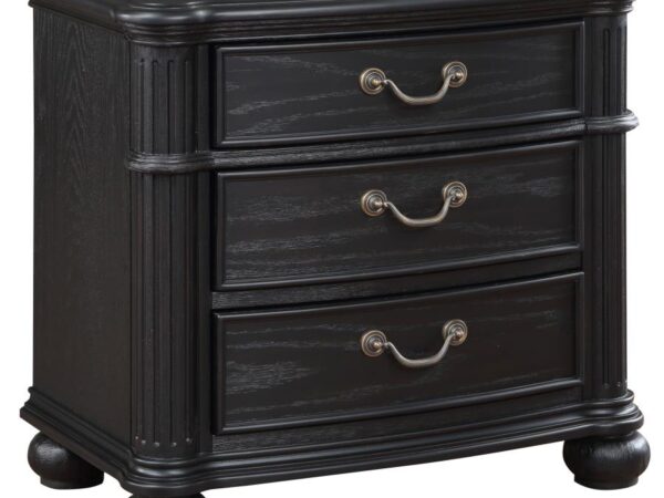 Celina 3-drawer Nightstand Black