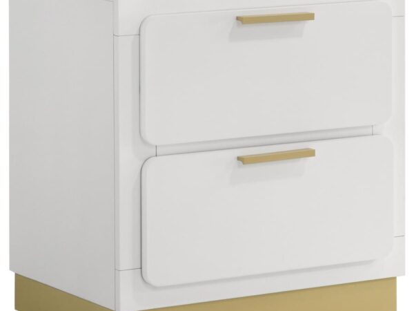 Caraway 2-drawer Nightstand White