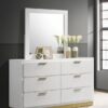 Caraway 6-drawer Dresser with Mirror White