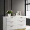 Caraway 6-drawer Dresser White