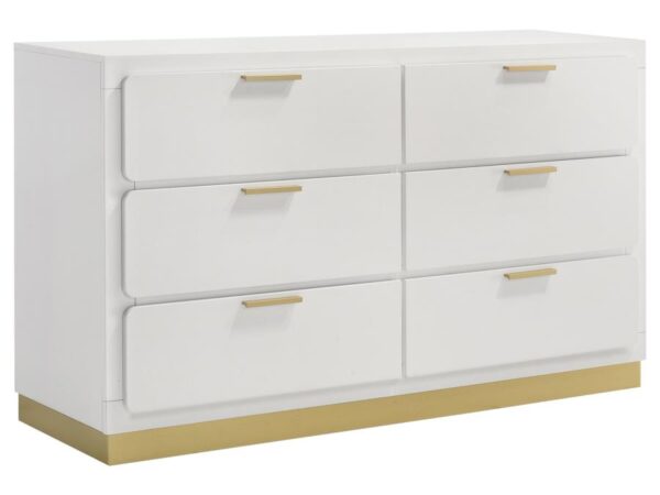 Caraway 6-drawer Dresser White