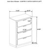 Caraway 4-drawer Bedroom Chest White