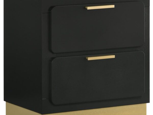 Caraway 2-drawer Nightstand Black