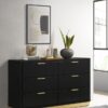 Caraway 6-drawer Dresser Black