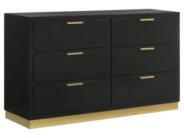 Caraway 6-drawer Dresser Black