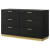 Caraway 6-drawer Dresser Black