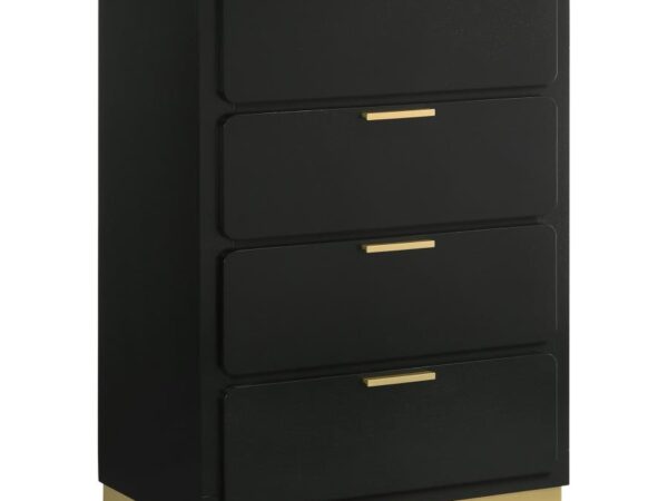 Caraway 4-drawer Bedroom Chest Black