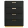 Caraway 4-drawer Bedroom Chest Black