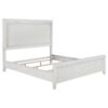 Marielle Eastern King Upholstered Panel Bed Distressed White